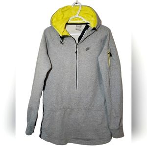 Nike Sweatshirt Training Running Jacket  Yellow Gray Hoodie Pullover Size L